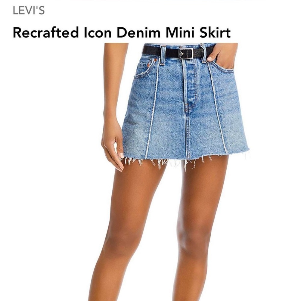 Levi's Blue A-Line Mini Skirt for Night Out